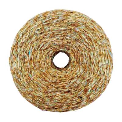 Angel Çanta Aksesuar Özel Sarım Simli Kağıt İp Ebruli Koyu Gold Renk - 4