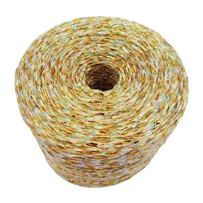 Angel Çanta Aksesuar Özel Sarım Simli Kağıt İp Ebruli Koyu Gold Renk - 3