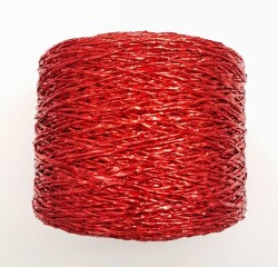 Angel Çanta Aksesuar Özel Sarım Simli Kağıt İp Koyu Kırmızı Renk - 2