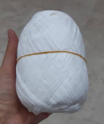 Angel Çanta Aksesuar Özel Sarım Rafya Beyaz Renk No:4 - 1