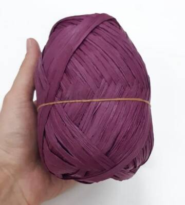 Angel Çanta Aksesuar Özel Sarım Rafya No:8 Mürdüm - 1