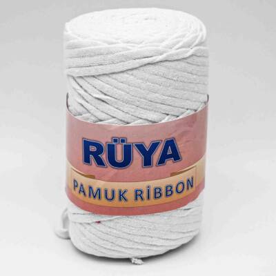 Angel Çanta Aksesuar Beyaz Renk Pamuk Ribbon No:6 - 1