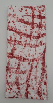 Angel Çanta Aksesuar 120X50 Cm Bordo Şerit Desen Pamuklu Astarlık Kumaş No:14 - 2