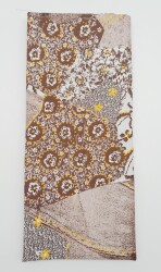 Angel Çanta Aksesuar 120X50 Cm Kahverengi Pamuklu Astarlık Kumaş Çiçek Desenli - Angel Çanta Aksesuar