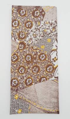 Angel Çanta Aksesuar 120X50 Cm Kahverengi Pamuklu Astarlık Kumaş Çiçek Desenli - 1
