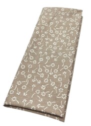 Angel Çanta Aksesuar 120x50 cm Pamuklu Astarlık Kumaş Bej Çıtır Çiçek Desen - Angel Çanta Aksesuar