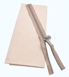 Angel Çanta Aksesuar 120x50 cm Pamuklu Astarlık Kumaş Bej ve 30 cm Bej Renk Fermuar - Angel Çanta Aksesuar