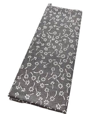 Angel Çanta Aksesuar 120x50 cm Pamuklu Astarlık Kumaş Gri Çıtır Çiçek Desen - 1