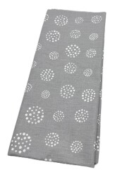 Angel Çanta Aksesuar 120x50 cm Pamuklu Astarlık Kumaş Gri Daire Desenli - Angel Çanta Aksesuar