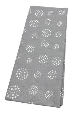 Angel Çanta Aksesuar 120x50 cm Pamuklu Astarlık Kumaş Gri Daire Desenli - 1