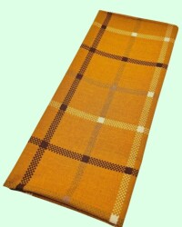 Angel Çanta Aksesuar 120x50 cm Pamuklu Astarlık Kumaş Hardal Sarı Ekose Desen - Angel Çanta Aksesuar