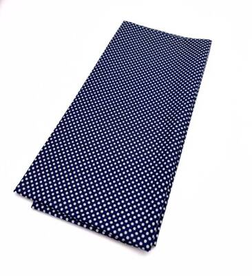 Angel Çanta Aksesuar 120x50 cm Pamuklu Astarlık Kumaş Lacivert Minik Puantiye - 1