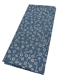 Angel Çanta Aksesuar 120x50 cm Pamuklu Astarlık Kumaş Mavi Çıtır Çiçek Desen - Angel Çanta Aksesuar