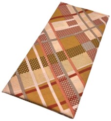 Angel Çanta Aksesuar 120x50 cm Pamuklu Astarlık Kumaş Pudra- Yeşil- Gri Ekose Desen - Angel Çanta Aksesuar