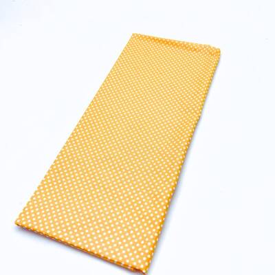 Angel Çanta Aksesuar 120x50 cm Pamuklu Astarlık Kumaş Sarı Minik Puantiye - 1