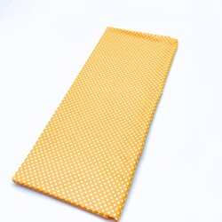 Angel Çanta Aksesuar 120x50 cm Pamuklu Astarlık Kumaş Sarı Minik Puantiye - Angel Çanta Aksesuar