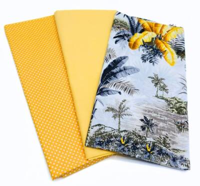 Angel Çanta Aksesuar 120x50 cm Pamuklu Astarlık Kumaş Seti (Sarı Tonları) - 1