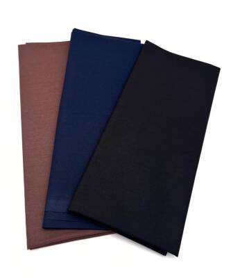 Angel Çanta Aksesuar 120x50 cm Pamuklu Astarlık Kumaş Seti (Lacivert, Siyah, Koyu Kahve) - 1