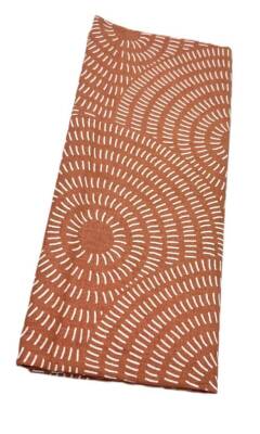 Angel Çanta Aksesuar 120x50 cm Pamuklu Astarlık Kumaş Taba Daire Desenli - 1