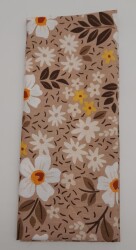 Angel Çanta Aksesuar 120X50 Cm Sütlü Kahve Papatya Desen Pamuklu Astarlık Kumaş No:18 - Angel Çanta Aksesuar