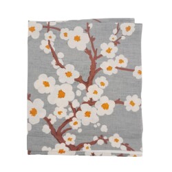 Angel Çanta Aksesuar 80x35 cm Pamuklu Astarlık Kumaş Papatya Desen Gri Renk No:38 - Angel Çanta Aksesuar