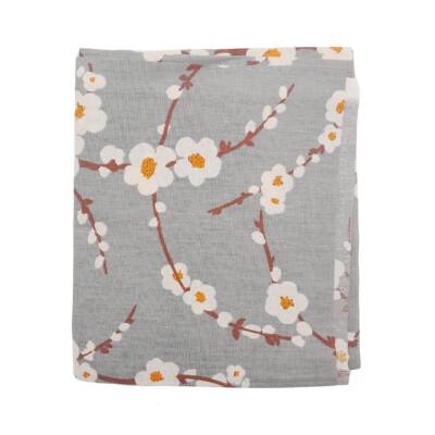 Angel Çanta Aksesuar 80x35 cm Pamuklu Astarlık Kumaş Papatya Desen Gri Renk No:38 - 2