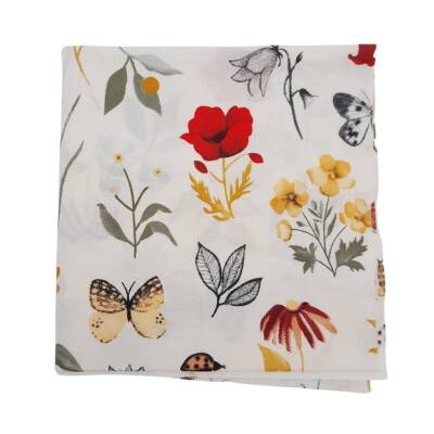 Angel Çanta Aksesuar 80x35 cm Pamuklu Astarlık Kumaş Renkli Çiçekli No:37 - 1