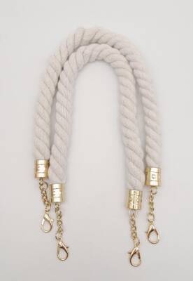 Angel Çanta Aksesuar 50 cm Pamuklu Halat Model Çift Çanta Sapı Light Gold Metalli - 1