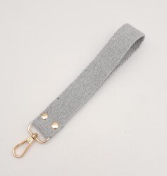 Angel Çanta Aksesuar Açık Gri Pamuklu Kolon Elcik Light Gold Metalli - Angel Çanta Aksesuar