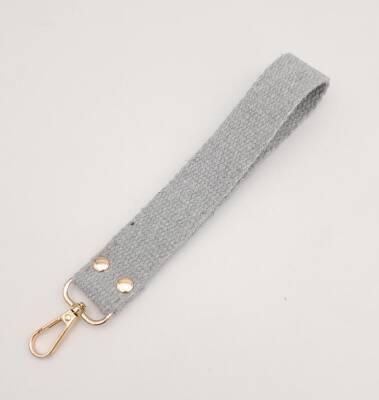 Angel Çanta Aksesuar Açık Gri Pamuklu Kolon Elcik Light Gold Metalli - 1