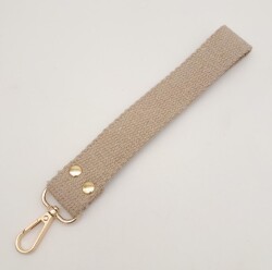 Angel Çanta Aksesuar Bej Pamuklu Kolon Elcik Light Gold Metalli - Angel Çanta Aksesuar