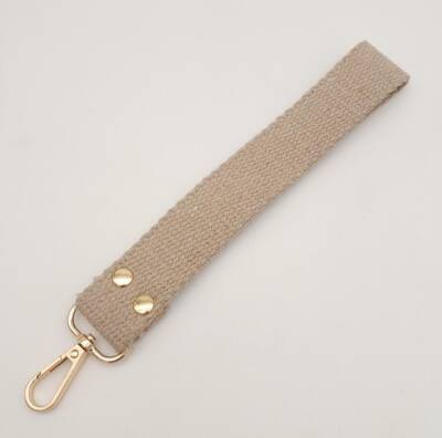 Angel Çanta Aksesuar Bej Pamuklu Kolon Elcik Light Gold Metalli - 1