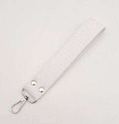 Angel Çanta Aksesuar Beyaz Pamuklu Kolon Elcik Gümüş Metalli - Angel Çanta Aksesuar