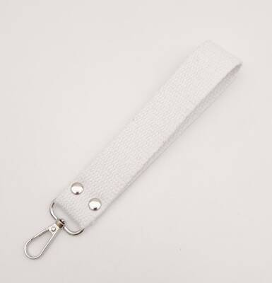 Angel Çanta Aksesuar Beyaz Pamuklu Kolon Elcik Gümüş Metalli - 1