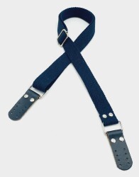 Angel Çanta Aksesuar Gerçek Derili Ayarlanabilir Lacivert Renk Pamuklu Kolon Çanta Sapı - Angel Çanta Aksesuar