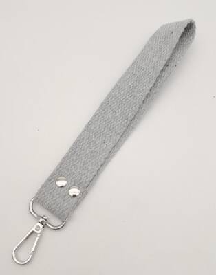 Angel Çanta Aksesuar Açık Gri Pamuklu Kolon Elcik Gümüş Metalli - 1