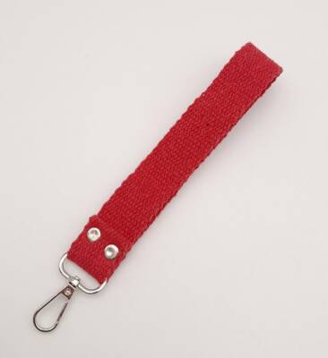 Angel Çanta Aksesuar Kırmızı Pamuklu Kolon Elcik Gümüş Metalli - 2