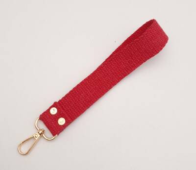 Angel Çanta Aksesuar Kırmızı Pamuklu Kolon Elcik Light Gold Metalli - 2