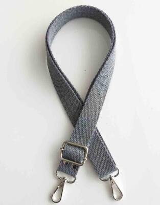 Angel Çanta Aksesuar Koyu Gri Pamuklu Kolon Ayarlamalı Çanta Sapı - 1