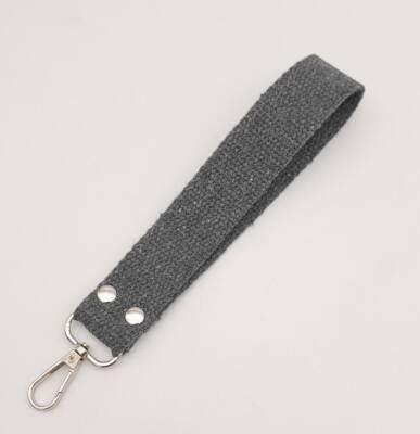 Angel Çanta Aksesuar Koyu Gri Pamuklu Kolon Elcik Gümüş Metalli - 1