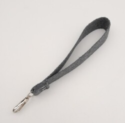 Angel Çanta Aksesuar Koyu Gri Pamuklu Kolon Elcik Gümüş Metalli - 2