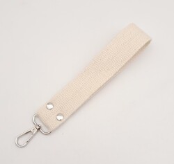 Angel Çanta Aksesuar Krem Pamuklu Kolon Elcik Gümüş Metalli - Angel Çanta Aksesuar