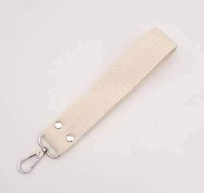 Angel Çanta Aksesuar Krem Pamuklu Kolon Elcik Gümüş Metalli - 1