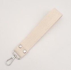 Angel Çanta Aksesuar Krem Pamuklu Kolon Elcik Gümüş Metalli - 3