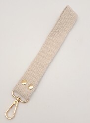 Angel Çanta Aksesuar Krem Pamuklu Kolon Elcik Light Gold Metalli - Angel Çanta Aksesuar