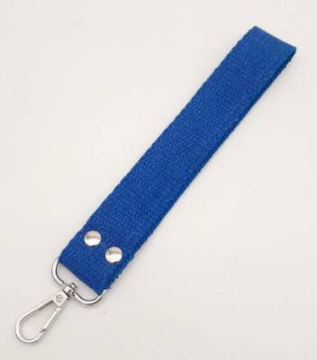 Angel Çanta Aksesuar Mavi Pamuklu Kolon Elcik Gümüş Metalli - 1