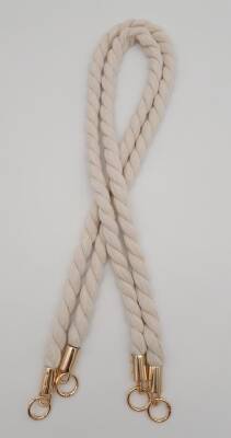 Angel Çanta Aksesuar Pamuklu Halat Model Çift Çanta Sapı Light Gold Metalli - 2