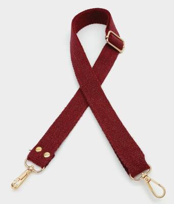Angel Çanta Aksesuar Pamuklu Kolon 120X3 Cm Bordo Light Gold Metalli - 1