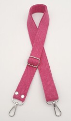 Angel Çanta Aksesuar Pamuklu Kolon 120x3 cm Fuşya Gümüş Metalli - 2