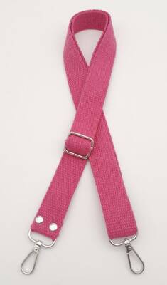 Angel Çanta Aksesuar Pamuklu Kolon 120x3 cm Fuşya Gümüş Metalli - 2